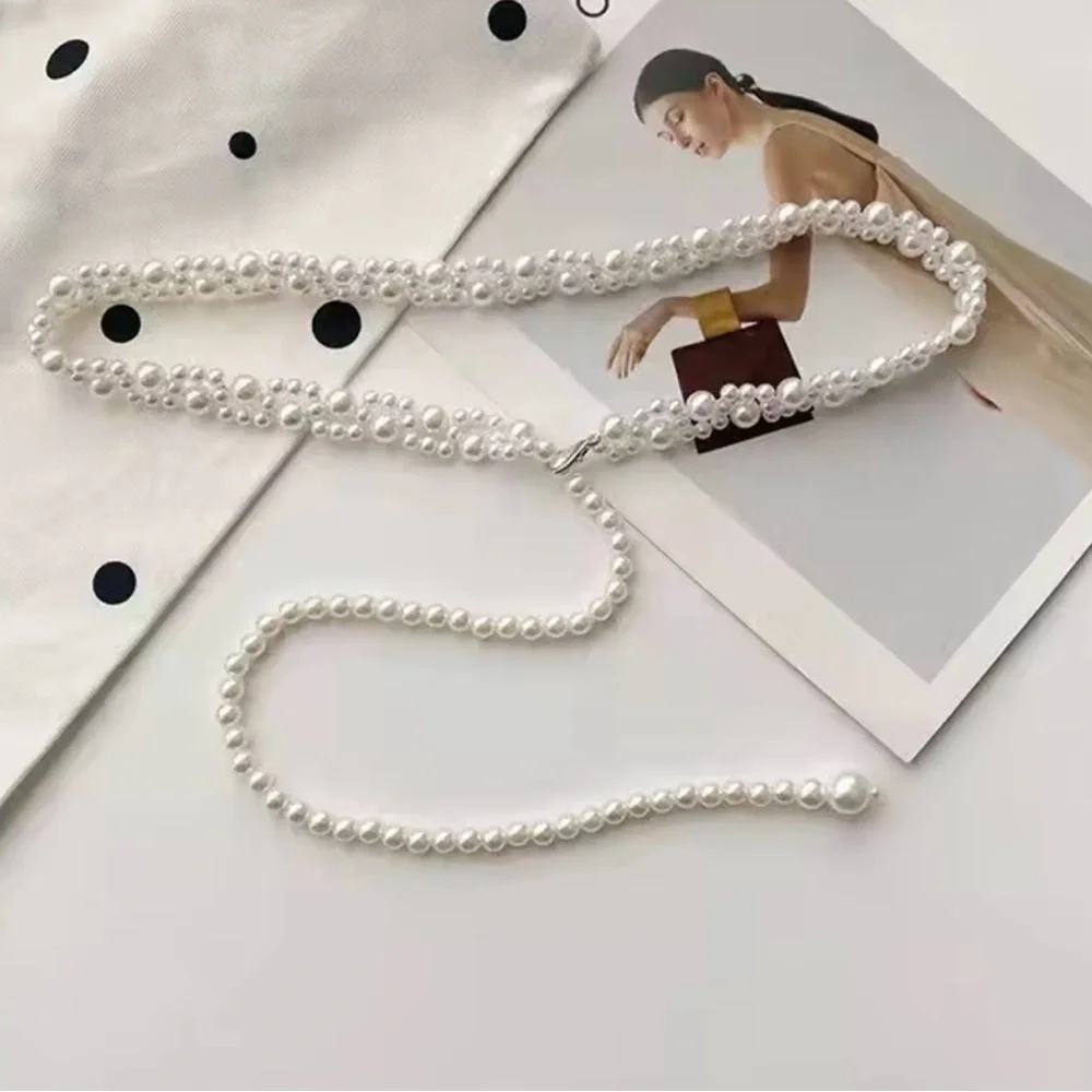 Elegant Pearl Belt Waist Belt For women Pearl bride